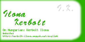 ilona kerbolt business card